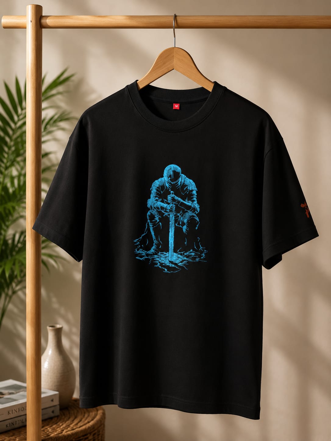 Knight Warrior Oversized Graphic T-Shirt