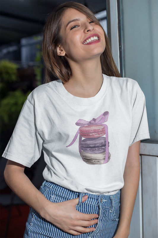 Macaroon Boyfriend's Oversized Embroidered Premium T-shirt for Women
