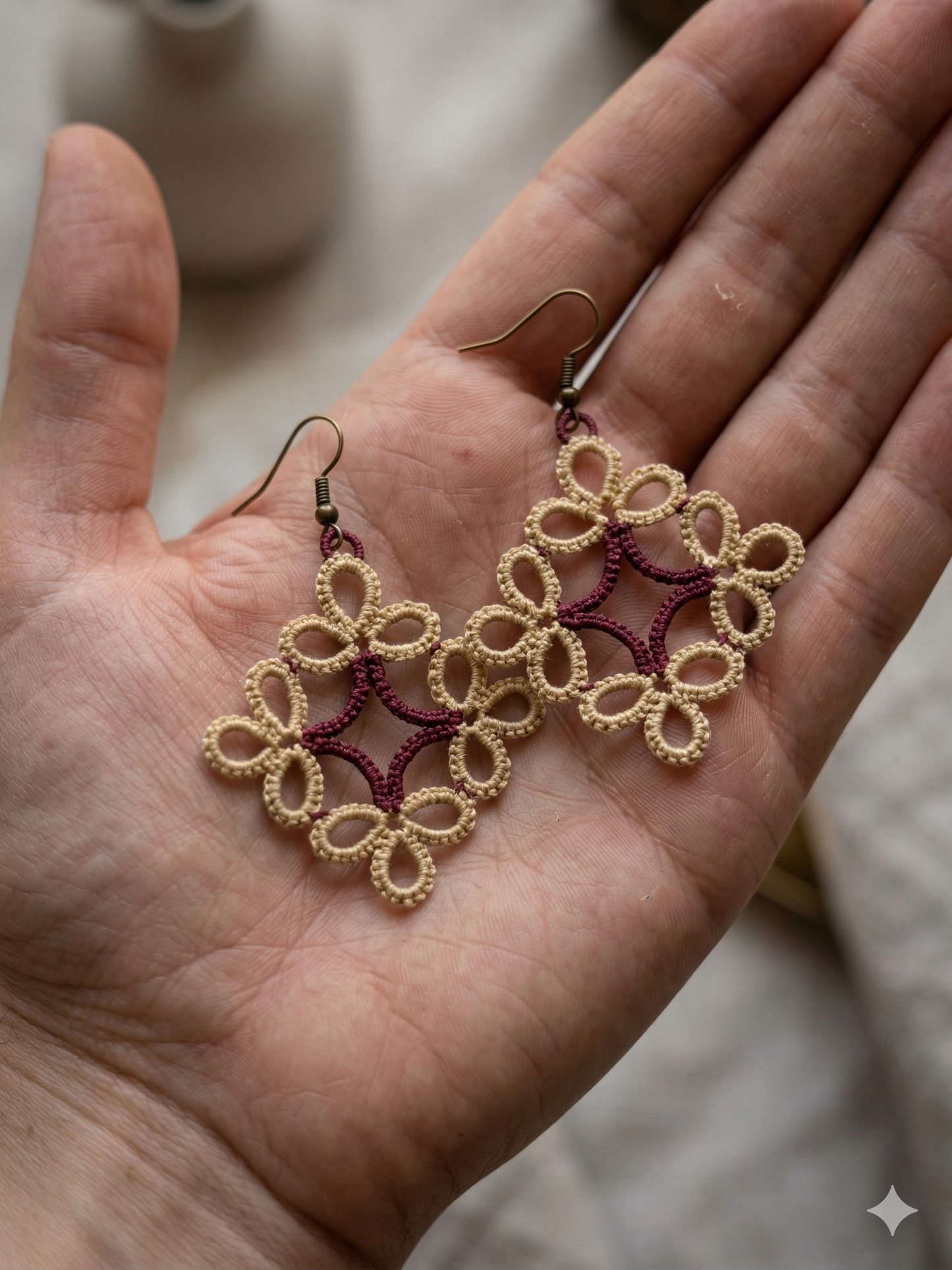 Premium Tattling Embroidered Statement Earrings – Lightweight Thread Jewelry for Women | KrazyVastra