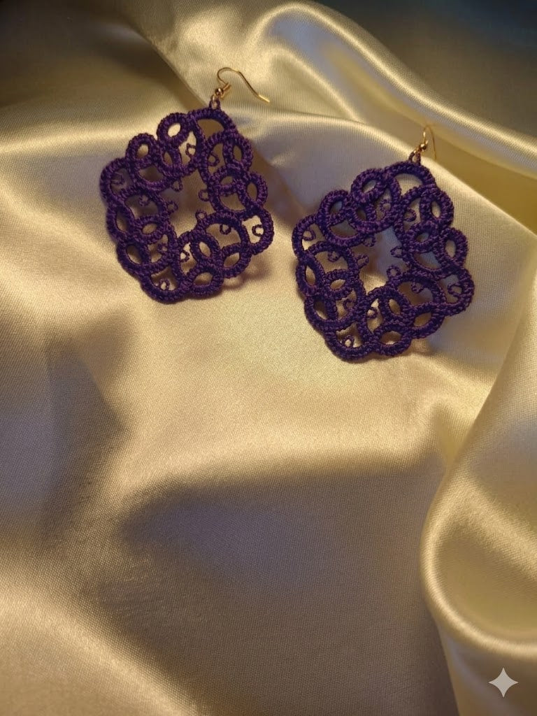 Coral Embroidered Statement Earrings | KrazyVastra