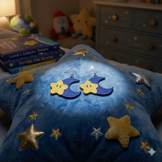 Children's room with star-themed pillow and decor
