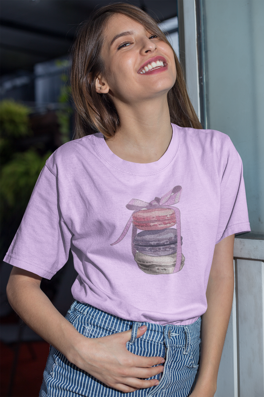 Macaroon Boyfriend's Oversized Embroidered Premium T-shirt for Women